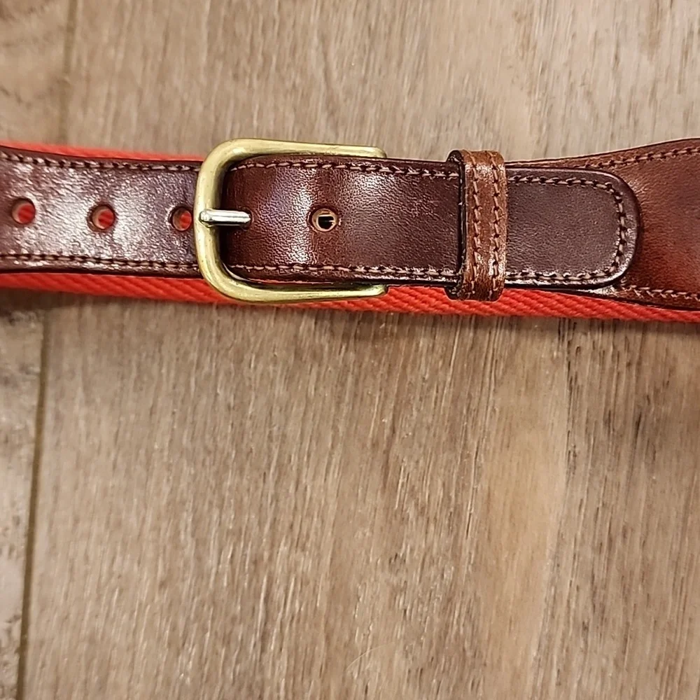 Vtg Trafalgar Ribbon Belt Golf Clubs Classic Preppy Country Club Men's size 30